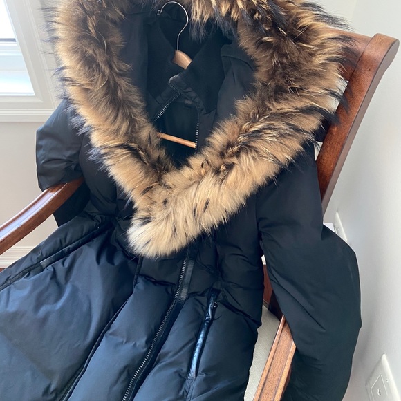 (Sold) Mackage Kay Down Coat With Fur Hood - Picture 3 of 6